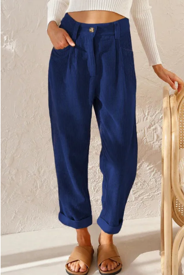 Sarah – Relaxed Corduroy Trousers