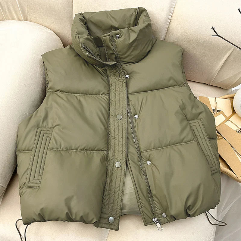 Carmen – Puffer Gilet with High Collar