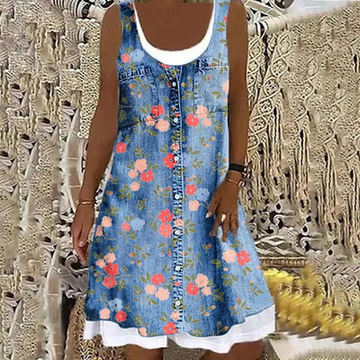 Sofia™ | Soft and Elegant Denim Dress