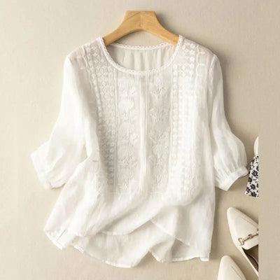 Aura – Embroidered Relaxed Blouse