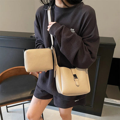 Iris™ – Modern bucket bag with a leather look