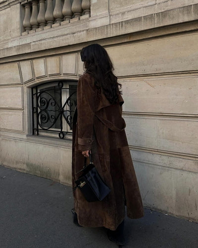 Clarke – Longline Suede Coat