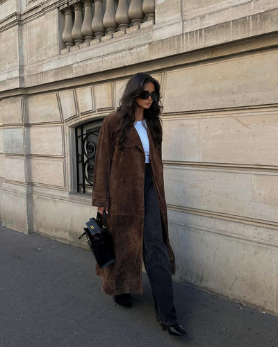 Clarke – Longline Suede Coat