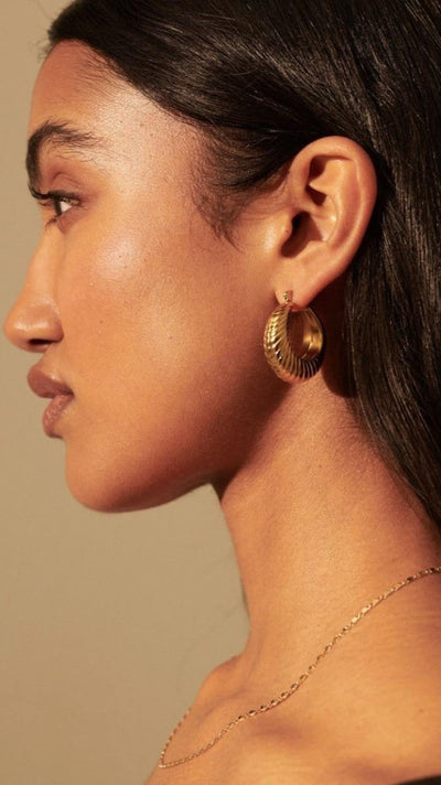 Sloane | Gold-Plated Hoop Earrings