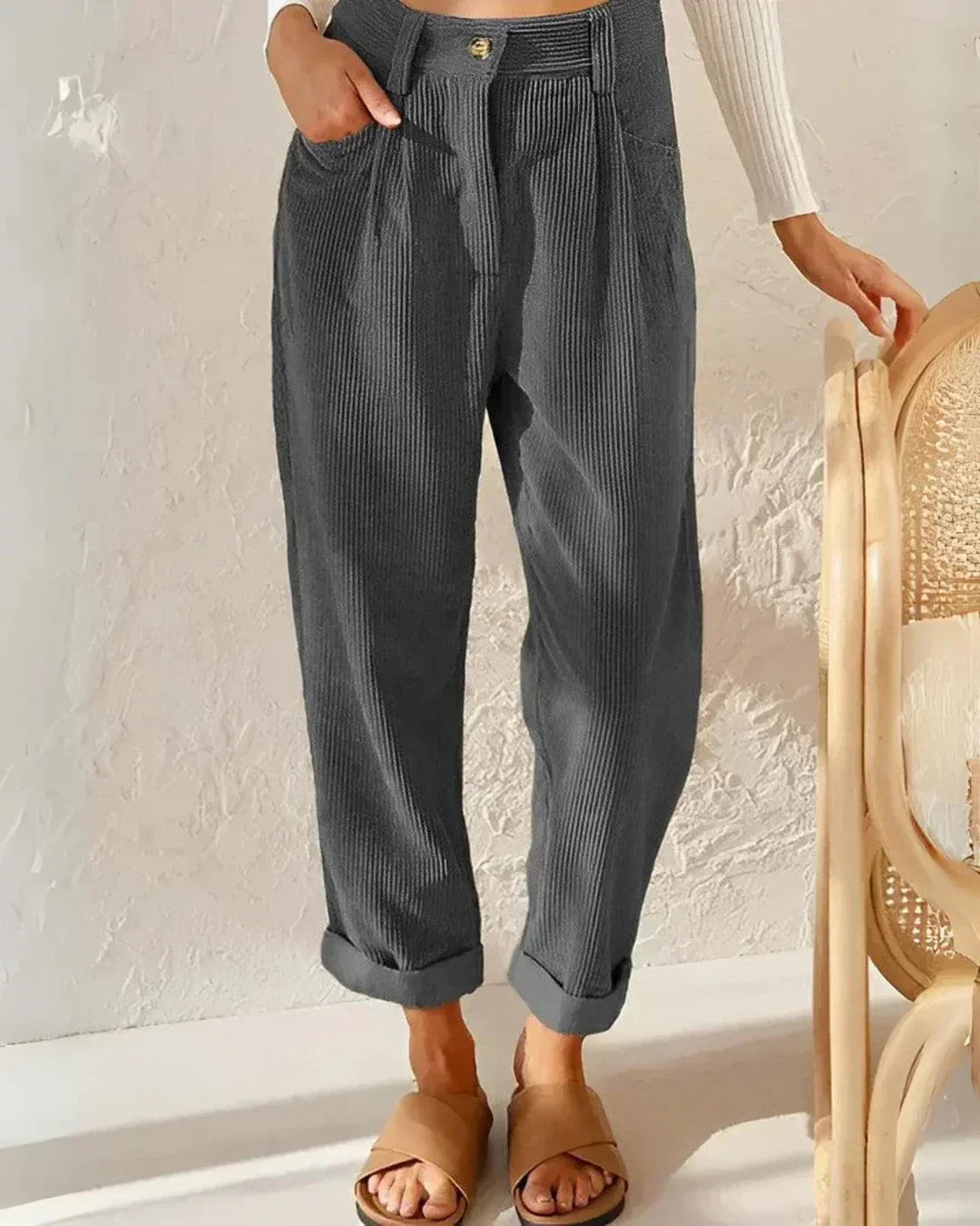 Sarah – Relaxed Corduroy Trousers