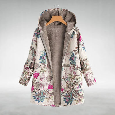 Emily – Floral Hooded Winter Coat