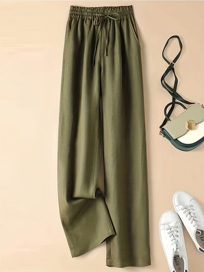 Heather – Wide Leg Drawstring Trousers