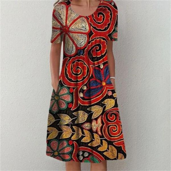 Louna | Modern Patchwork Dress