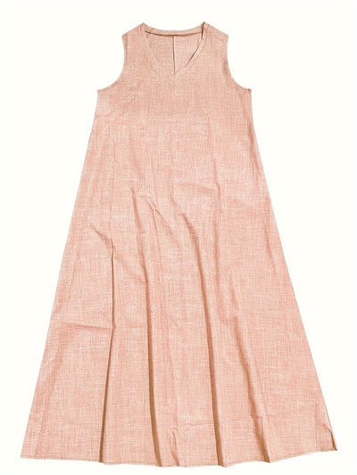 Joan – Sleeveless Textured Maxi Dress