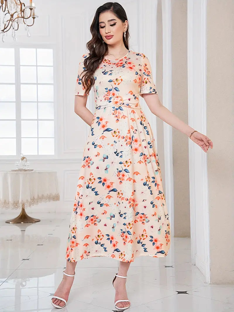Emily - Comfortable Dress with Floral Print