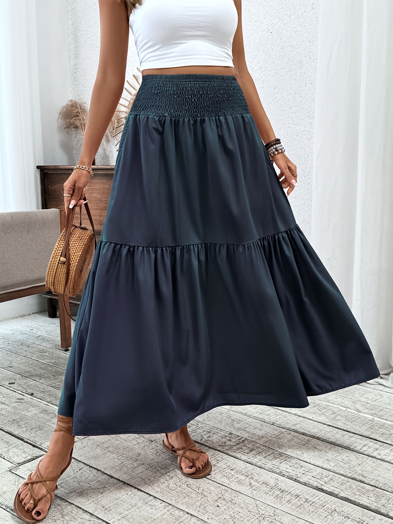 Marnie – Tiered Floral Maxi Skirt