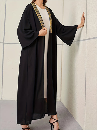 Esra Embroidered Kaftan – Golden Modest Cover-Up