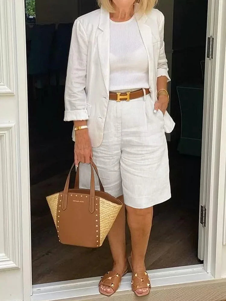 Blazer and shorts – a two-piece casual set
