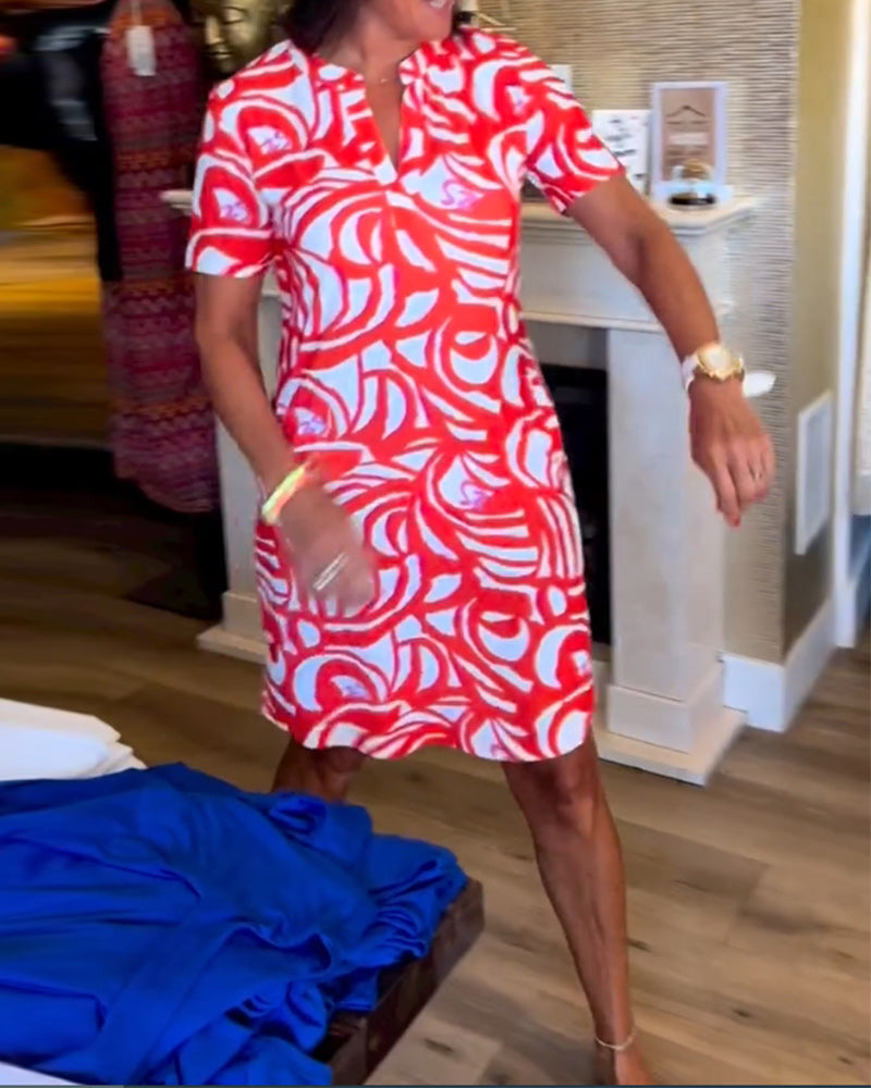 Tatum – Abstract Polo Mini Dress