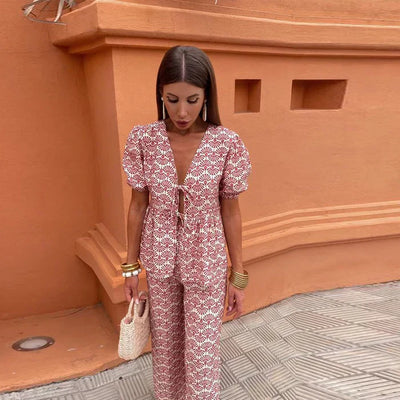 Alona – Puff Sleeve Two-Piece Set