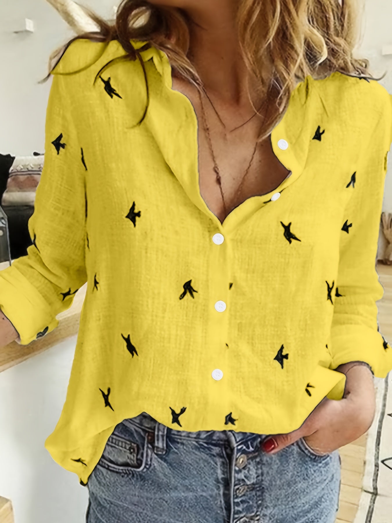 Dyoza – Bird Print Shirt