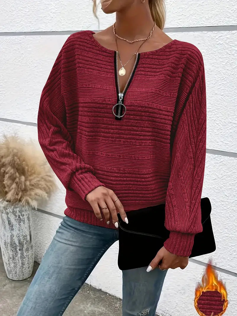 Amelie - Ladies' zip-up jumper