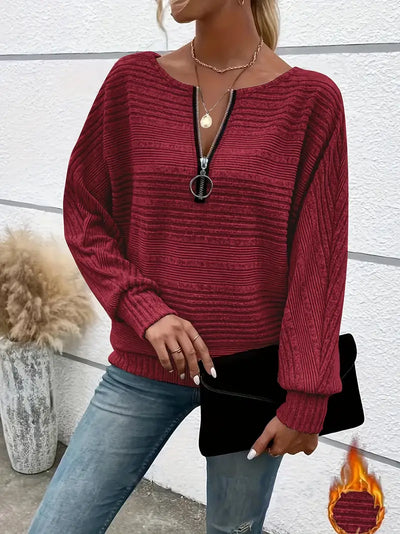 Amelie - Ladies' zip-up jumper