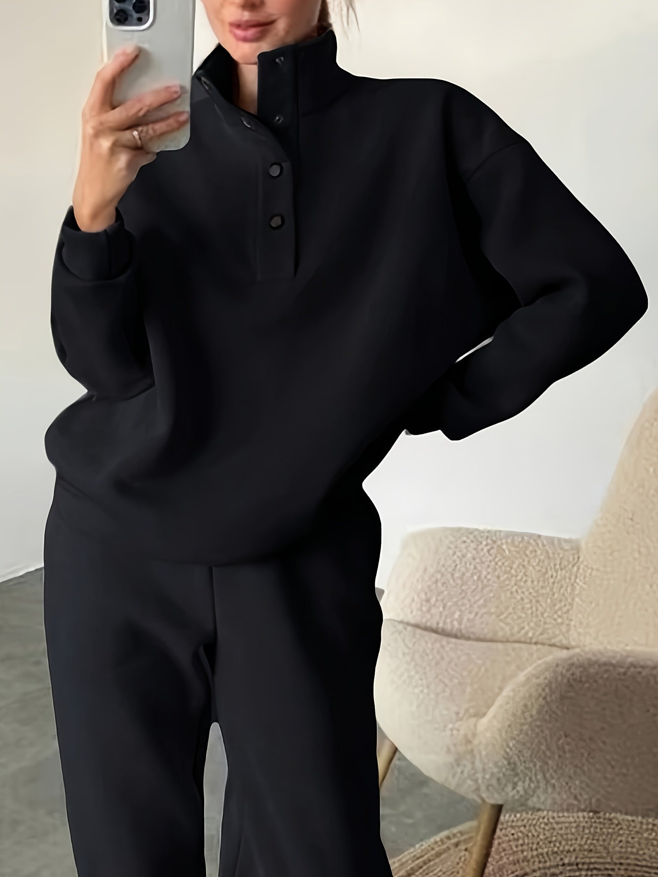 Maisie – Relaxed Fit High-Collar Lounge Set