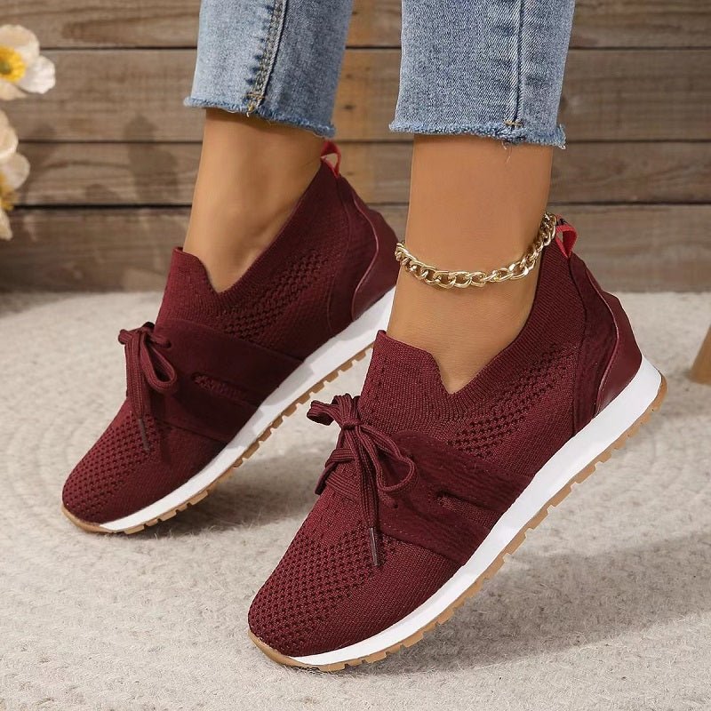 Libianca – Lace-Up Knit Sneakers