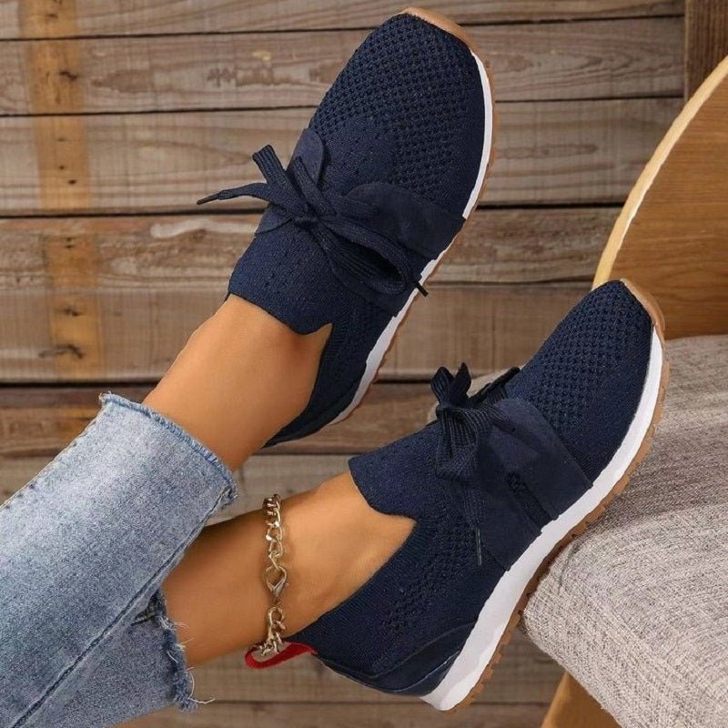 Libianca – Lace-Up Knit Sneakers