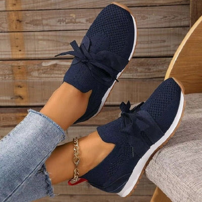 Libianca – Lace-Up Knit Sneakers