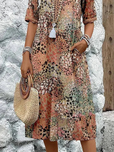 Aaliyah – Relaxed Fit Printed Midi Dress
