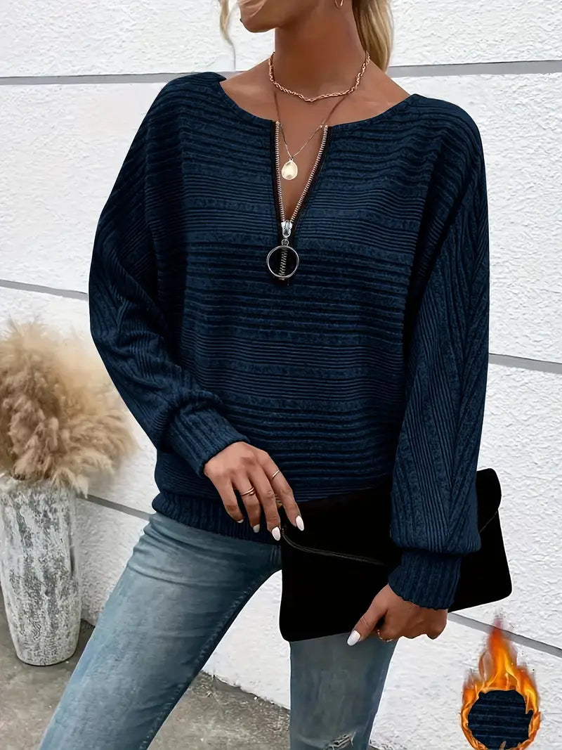 Amelie - Ladies' zip-up jumper