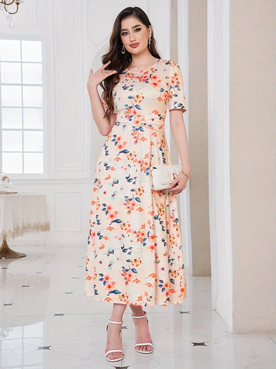 Emily - Comfortable Dress with Floral Print