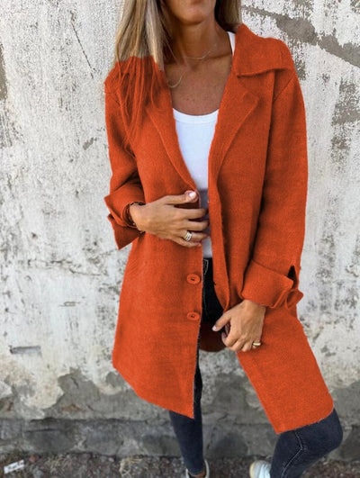 Elena – Textured Button-Up Coat