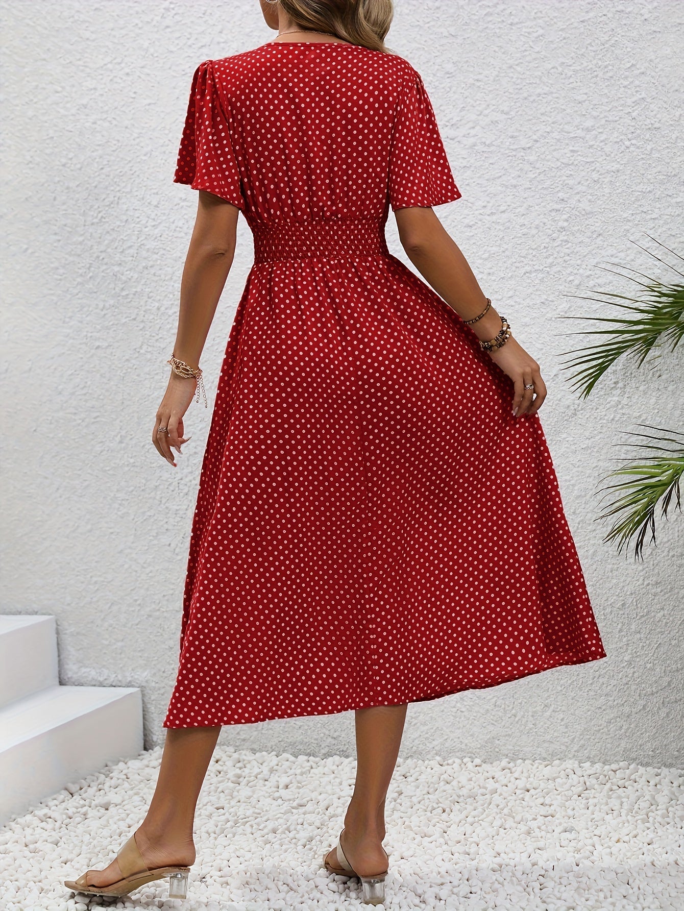 Nathalie – Polka Dot Midi Dress