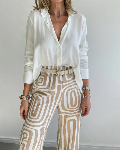 Michaela – Button-Up & Wide-Leg Set