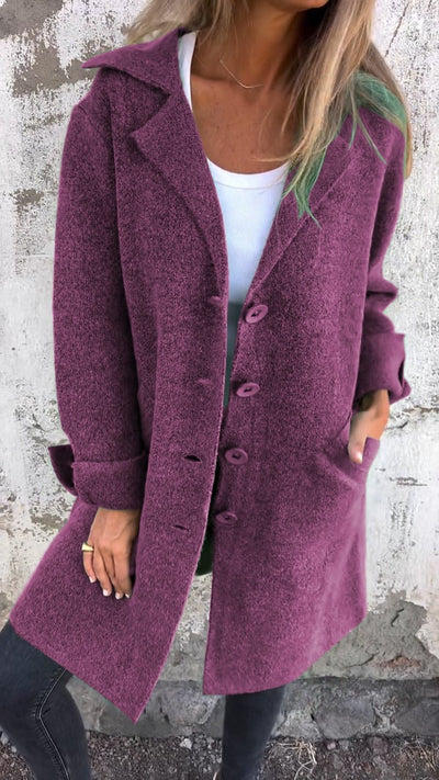 Elena – Textured Button-Up Coat