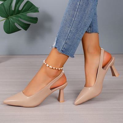Nicola - Pointed Toe Slingback Stiletto Heels