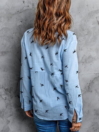 Dyoza – Bird Print Shirt