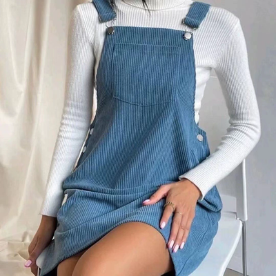 Lana – Corduroy Pinafore Dress