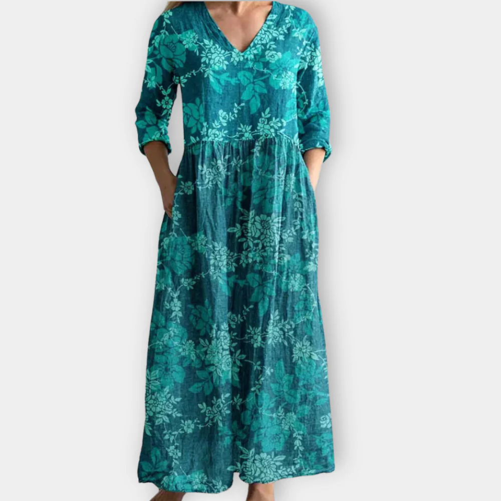 Skylar – Floral V-Neck Maxi Dress