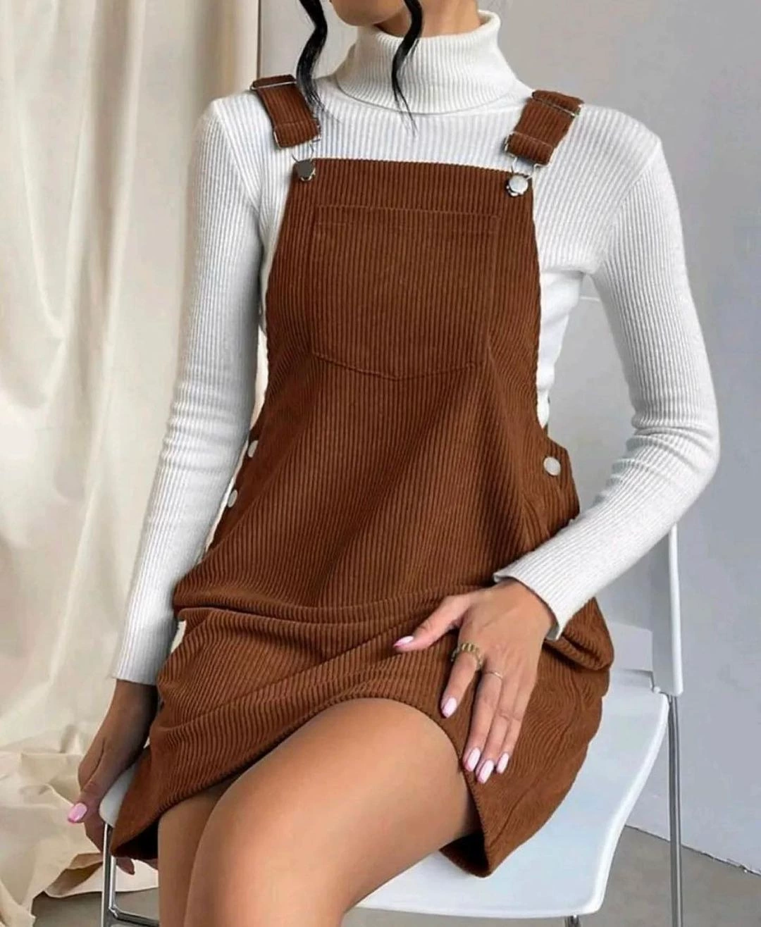 Lana – Corduroy Pinafore Dress