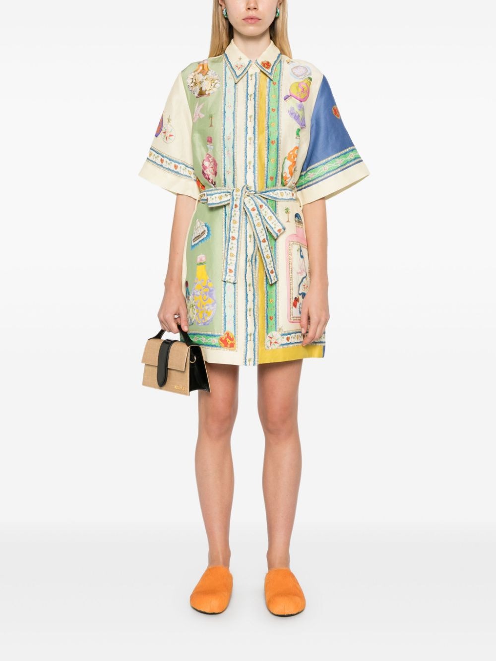 Fayeth – Embroidered Belted Shirt Dresses