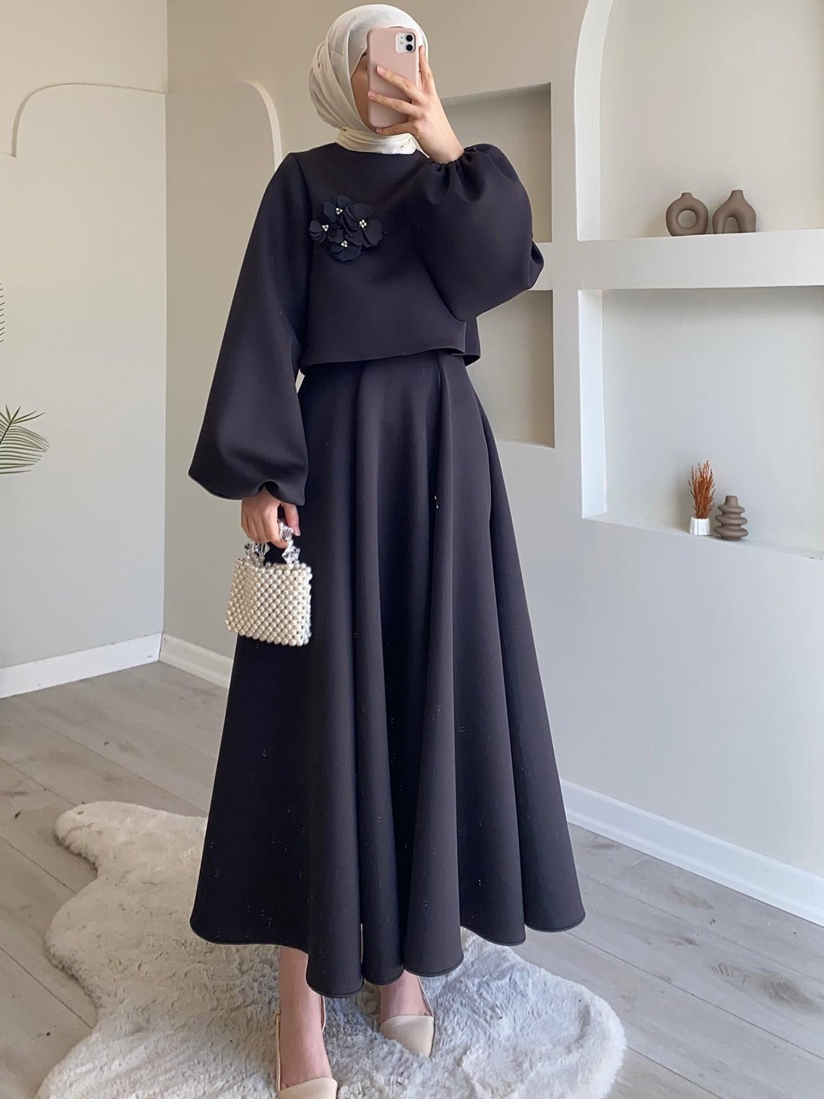 Fiora – Elegant Flared Modest Dress