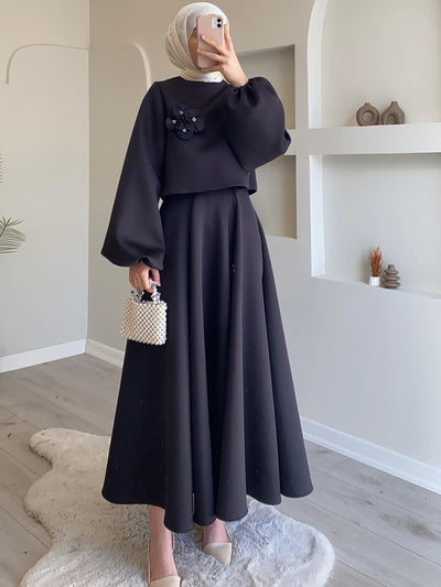 Fiora – Elegant Flared Modest Dress