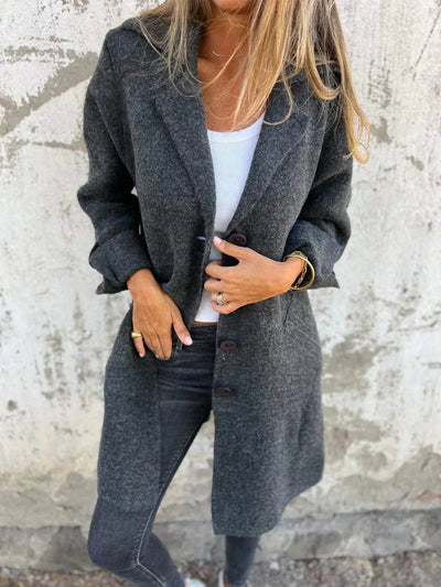 Elena – Textured Button-Up Coat