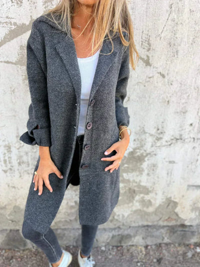 Elena – Textured Button-Up Coat