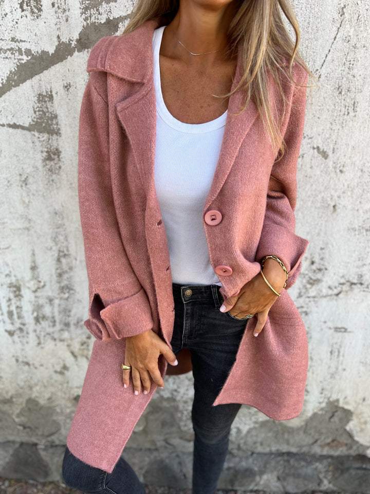 Elena – Textured Button-Up Coat