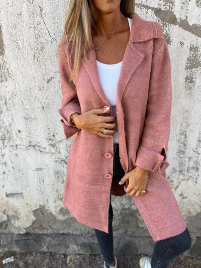 Elena – Textured Button-Up Coat