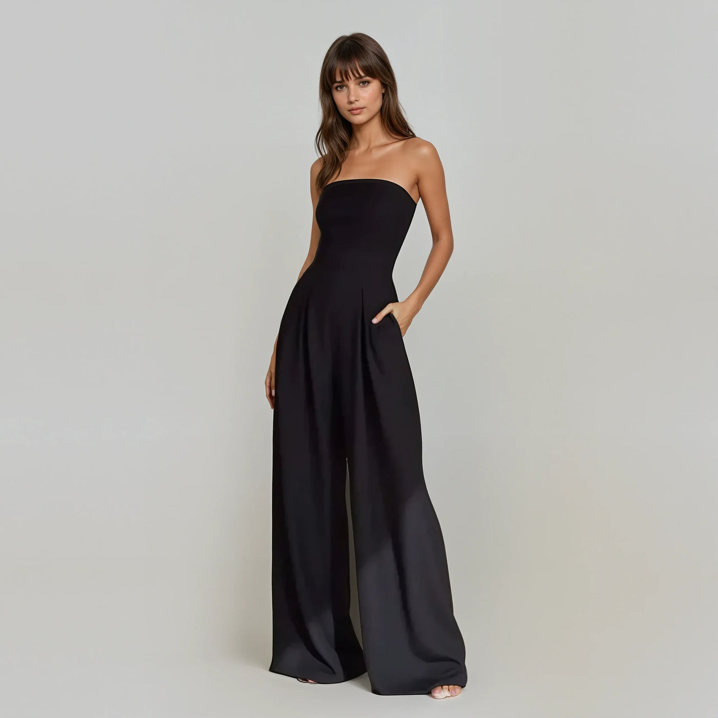 Malene – Strapless Wide-Leg Jumpsuit