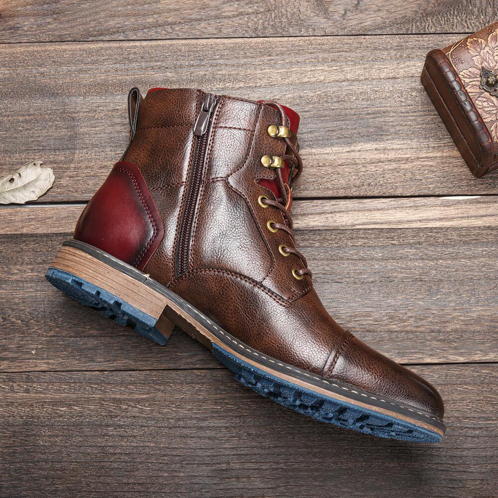 Miles - Classic Leather Oxford Boots