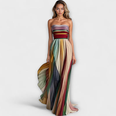 Solara – Colorful Strapless Dress