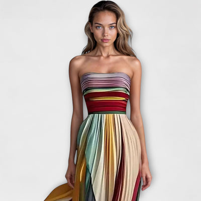 Solara – Colorful Strapless Dress
